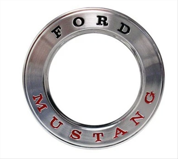 1965-1969 Mustang Steering Wheel CAST PONY BUTTON 13 1/2 CLASSIC CHROME