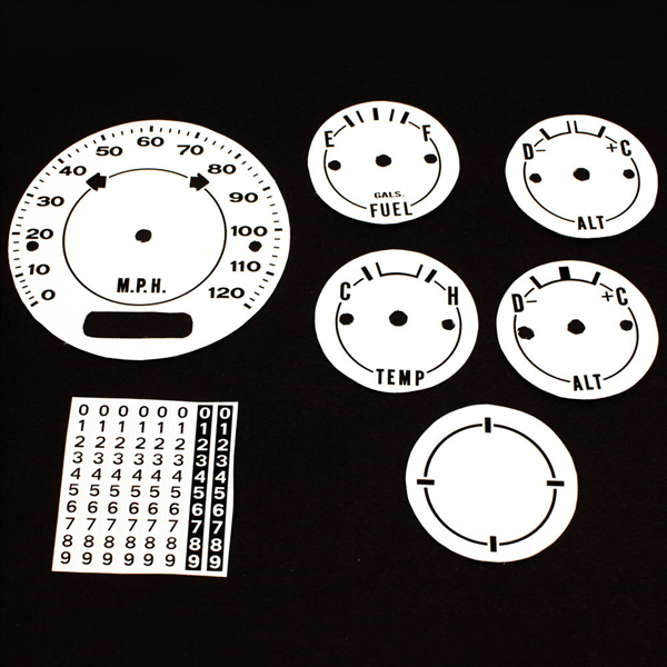 19701974 Barracuda Standard Dash Gauge Decal Kit with 12...