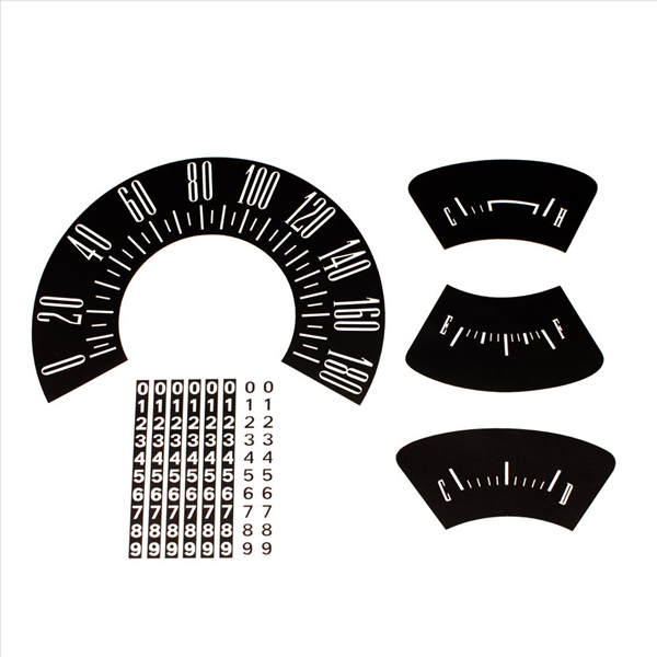 1960 Valiant Dash Gauge Decal Kit with 180 KPH Speedomete...