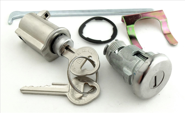 thumbnail image 2 of Buick Skylark & GS 1968-1974 Glove Box And Trunk Lock Set - Original GM Keys, Hydro-E-Lectric 2 of 6
