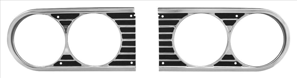 Dynacorn Chrome Headlight Bezels For 1972 Chevelle & El Camino – Pair (Right & Left)
