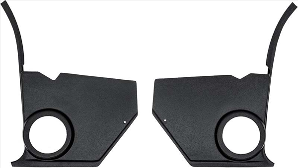 thumbnail image 2 of OER Left & Right Kick Panel Set – No A/C – For 1969 Chevy Camaro (Pair, Black) 2 of 6