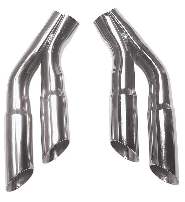 196472 GTO Chrome Exhaust Splitters 1972 Lemans/Gto Models