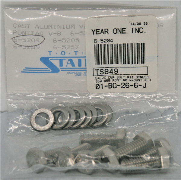 Totally Stainless 1206915 valve cover bolt kit