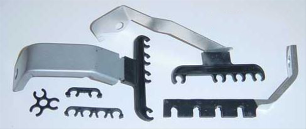 1967 GTO LeMans Spark Plug Wire Loom Bracket /& Retainer Set