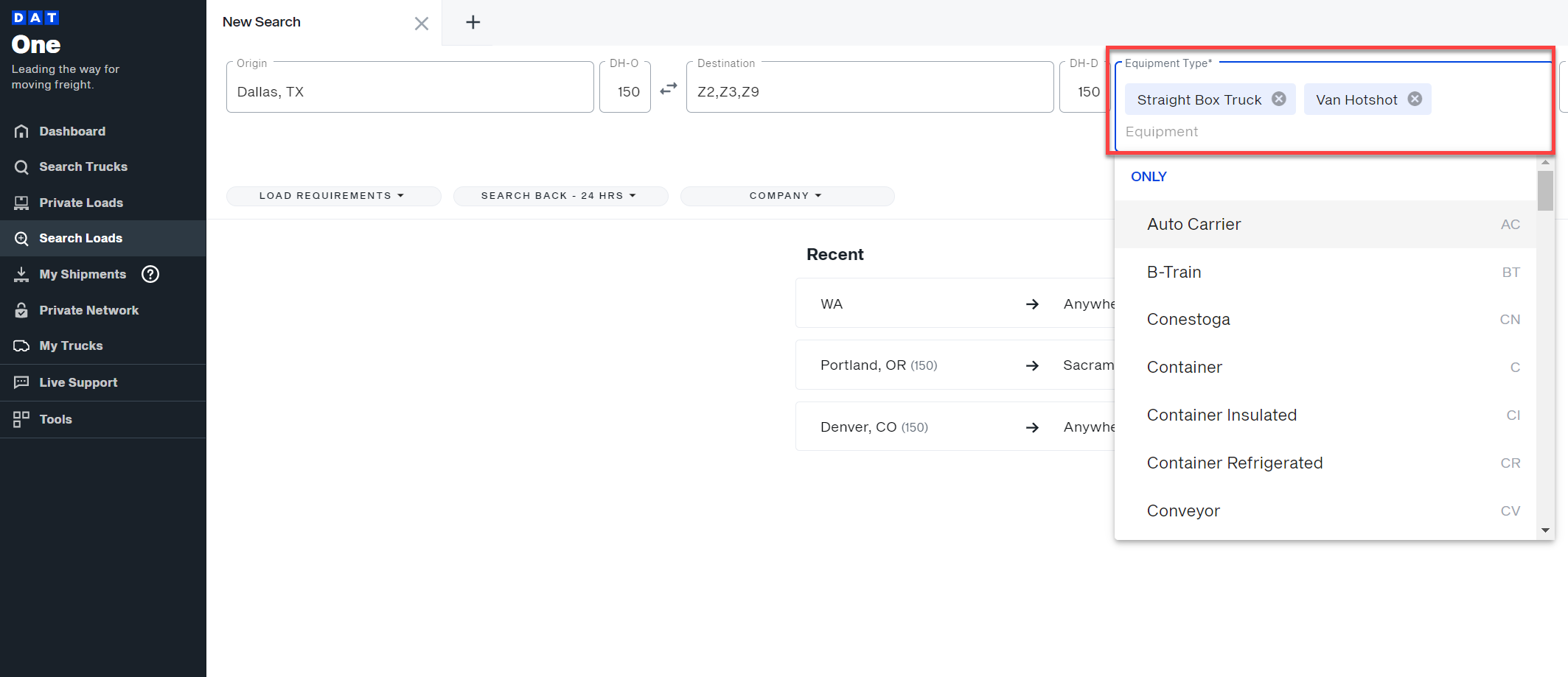 Encuentre cargas para sprinter van, de carga en la web de