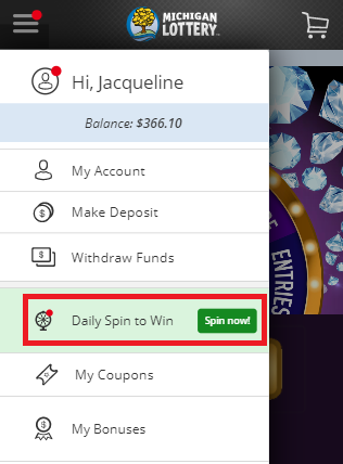 Locating Daily Spin to Win Prizes | Michigan Lottery FAQ