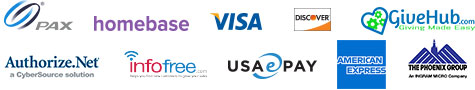 Sponsored by: PAX, Homebase, Visa, Discover, GiveHub.com, Authorize.Net, InfoFree.com, USAEPay, American Express, and The Phoenix Group.