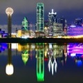 Downtown dallas skyline reflections in the trinity river 2088656