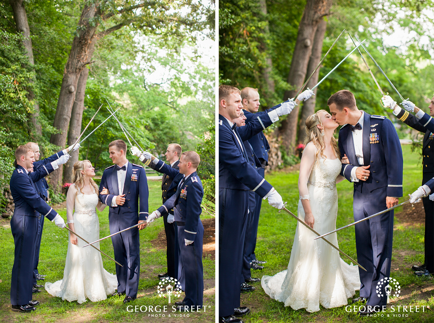 Arch of Sabres Air Force wedding photography