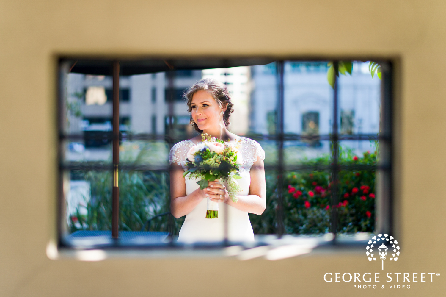 unique bridal portrait Chicago wedding photography
