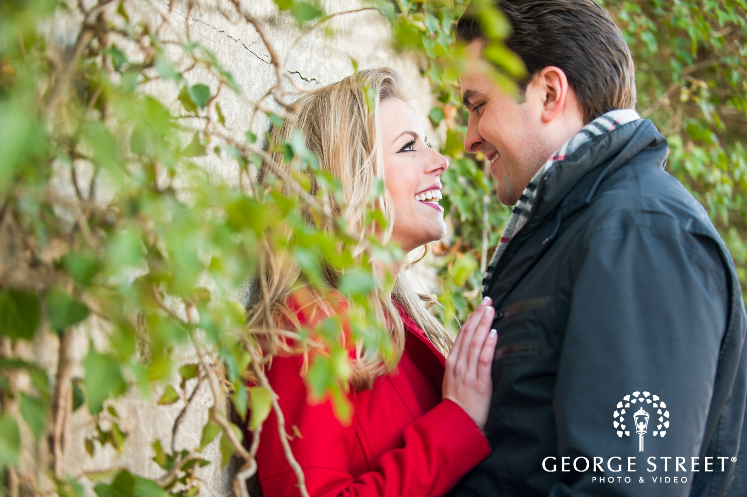 cheerful engagement photos