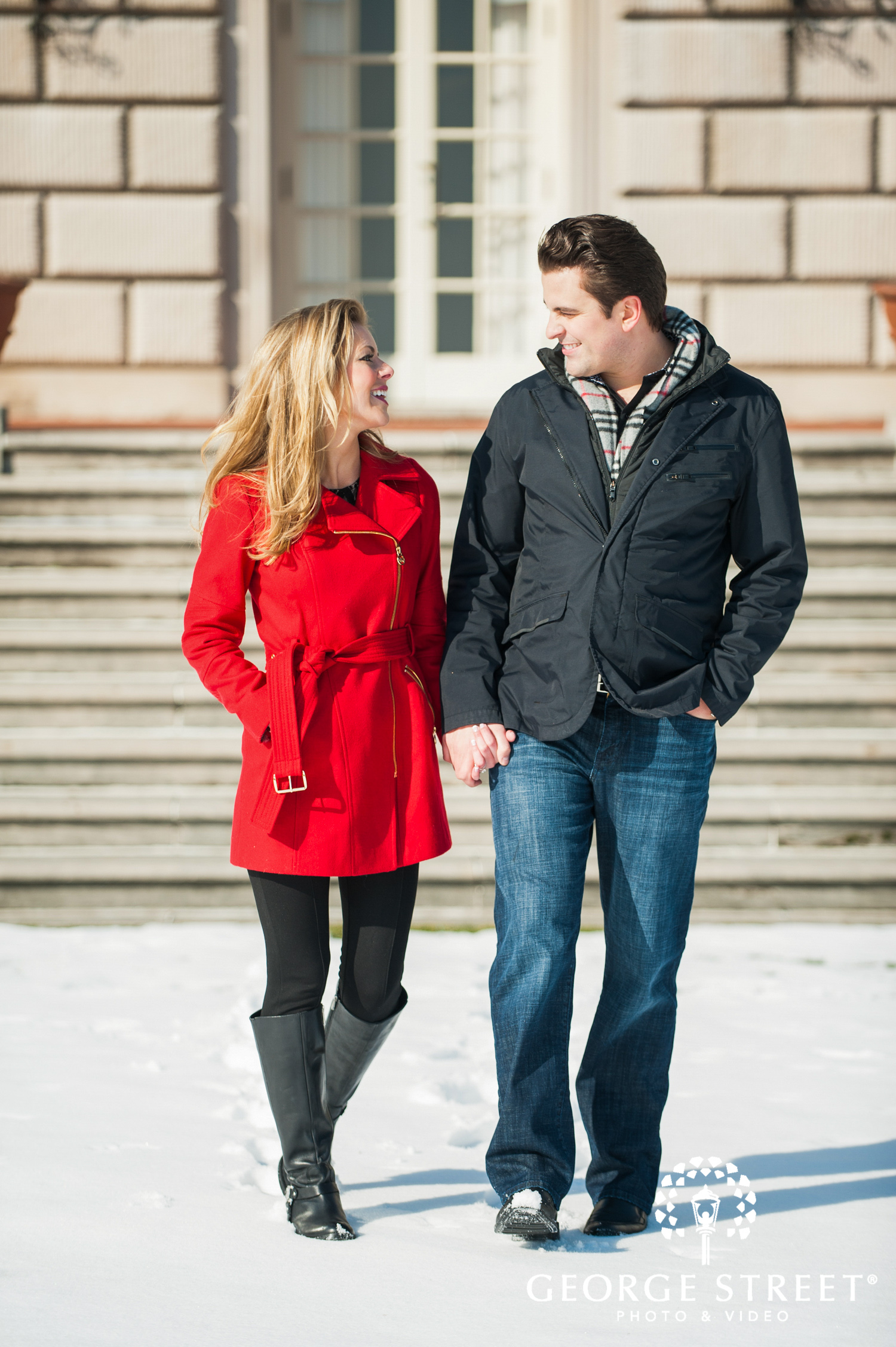 Detroit winter engagement photography
