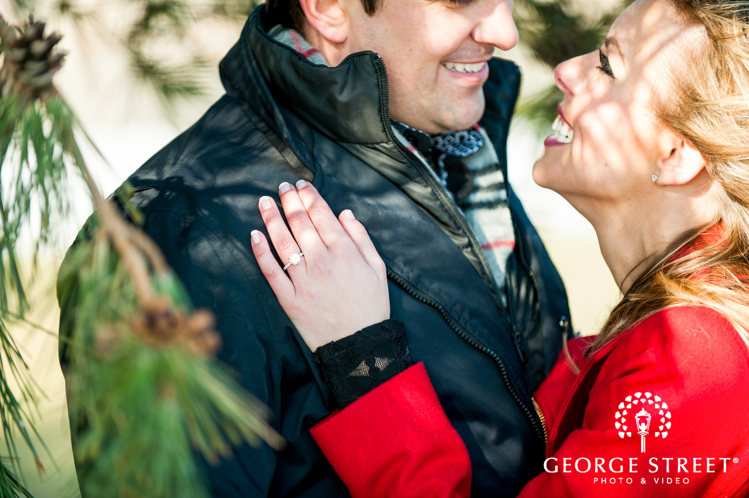 winter engagement photography