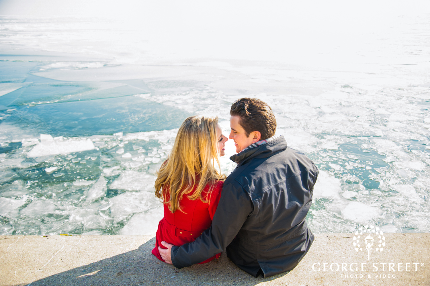 winter engagement photography