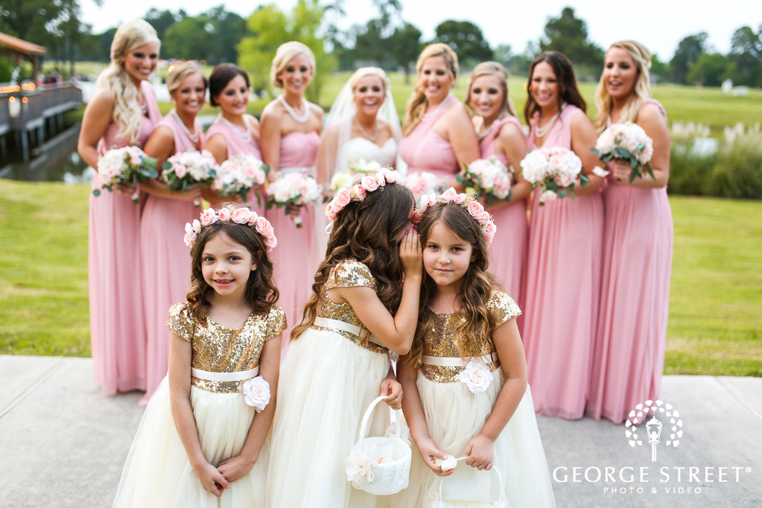 bridesmaids and flower girls wedding style