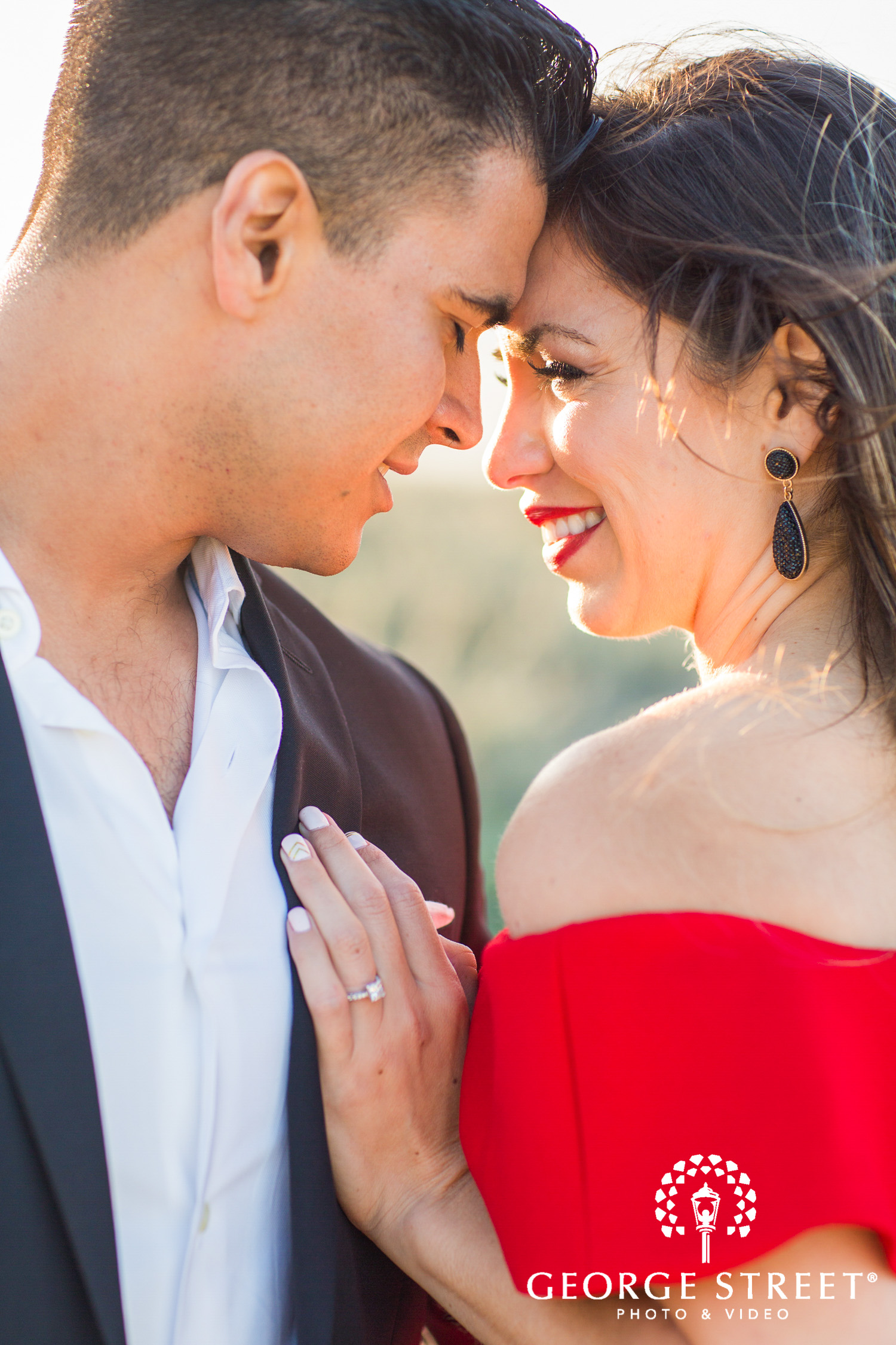stunning sunset formal engagement photography