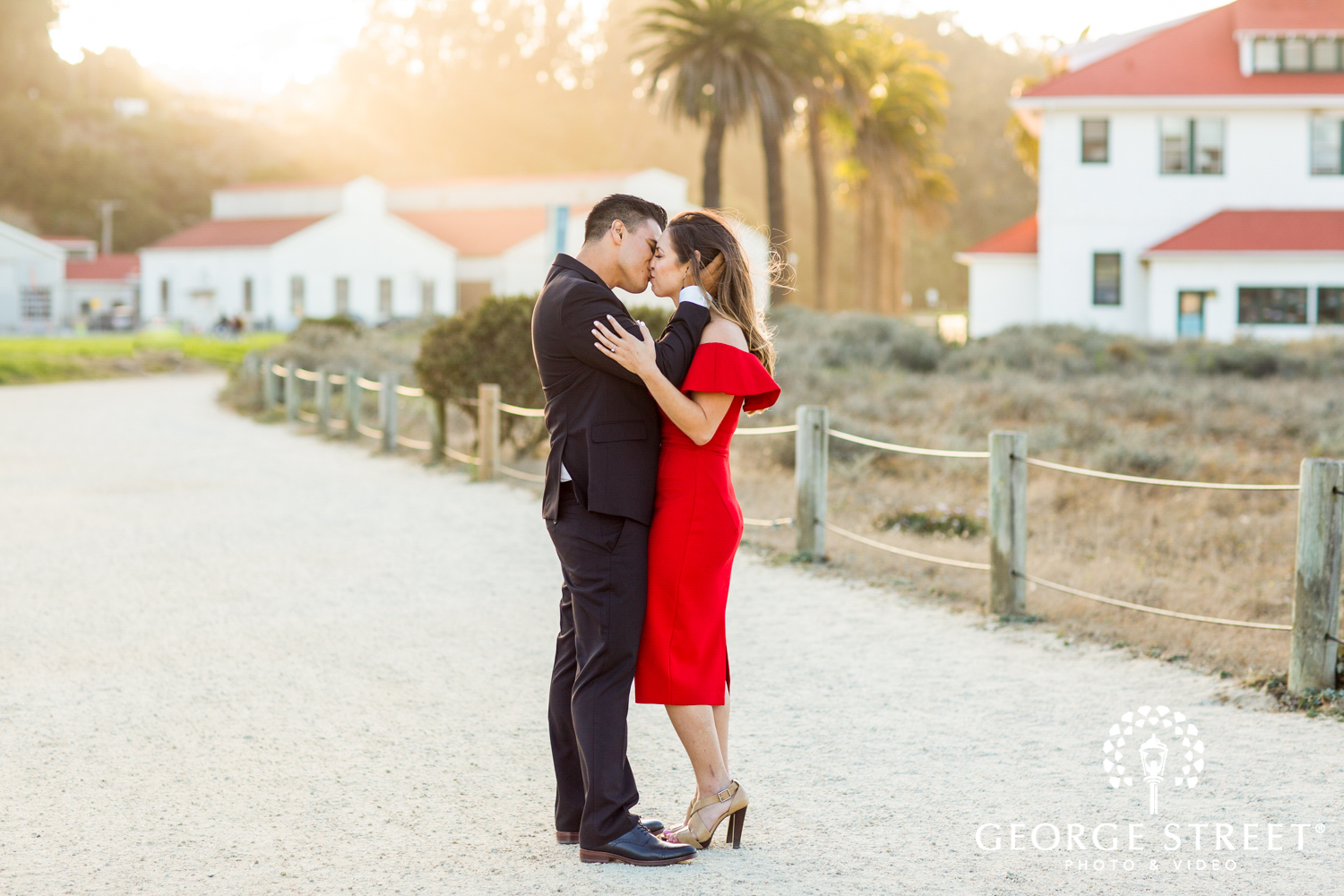 golden hour engagement photos