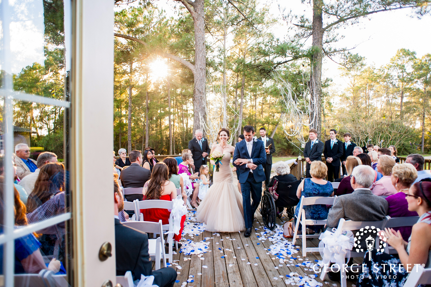 outdoor sunset wedding ceremony Houston