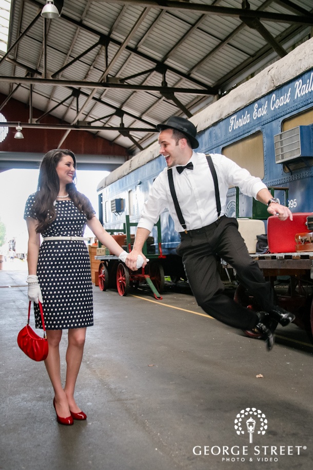 Engagement Photos, Gold Coast Railroad Museum, Miami