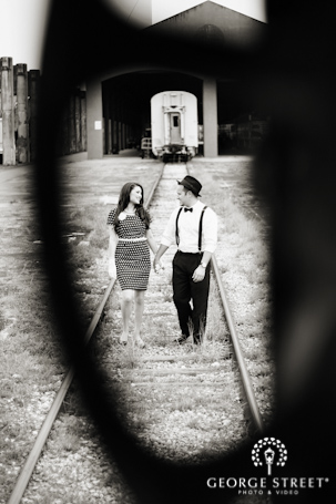 Engagement Photos, Gold Coast Railroad Museum, Miami