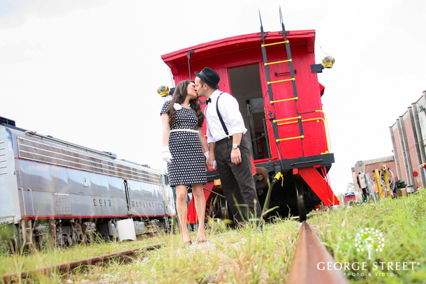 Engagement Photos, Gold Coast Railroad Museum, Miami
