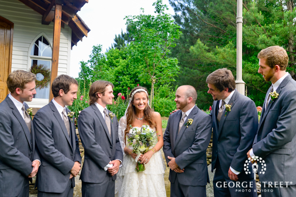 Cute groomsmen and bride photo idea