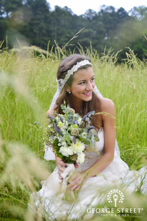 Bohemian inspired bridal portrait