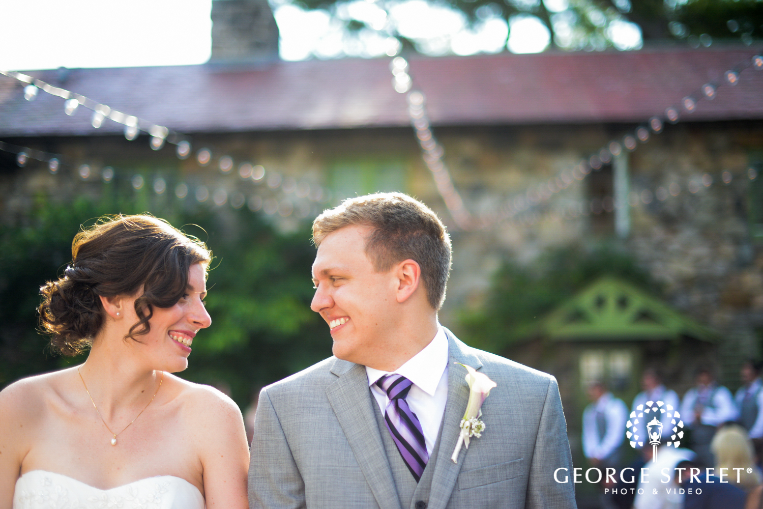 airy woodland outdoor wedding ceremony