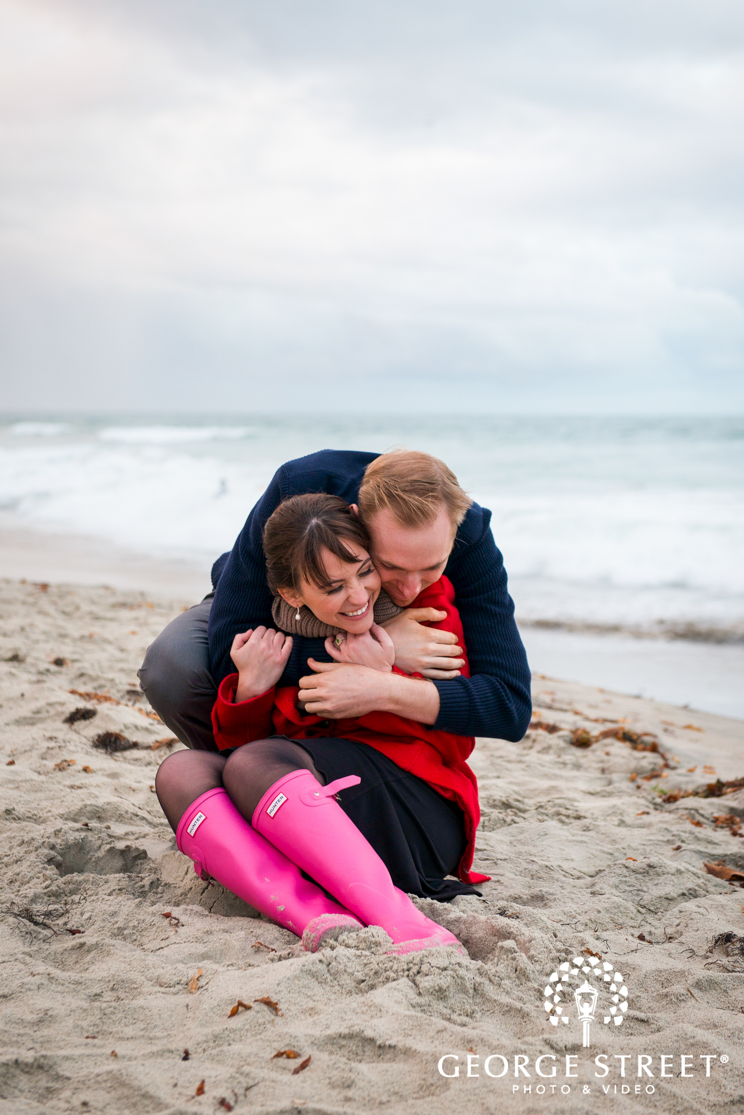 beach engagement photos