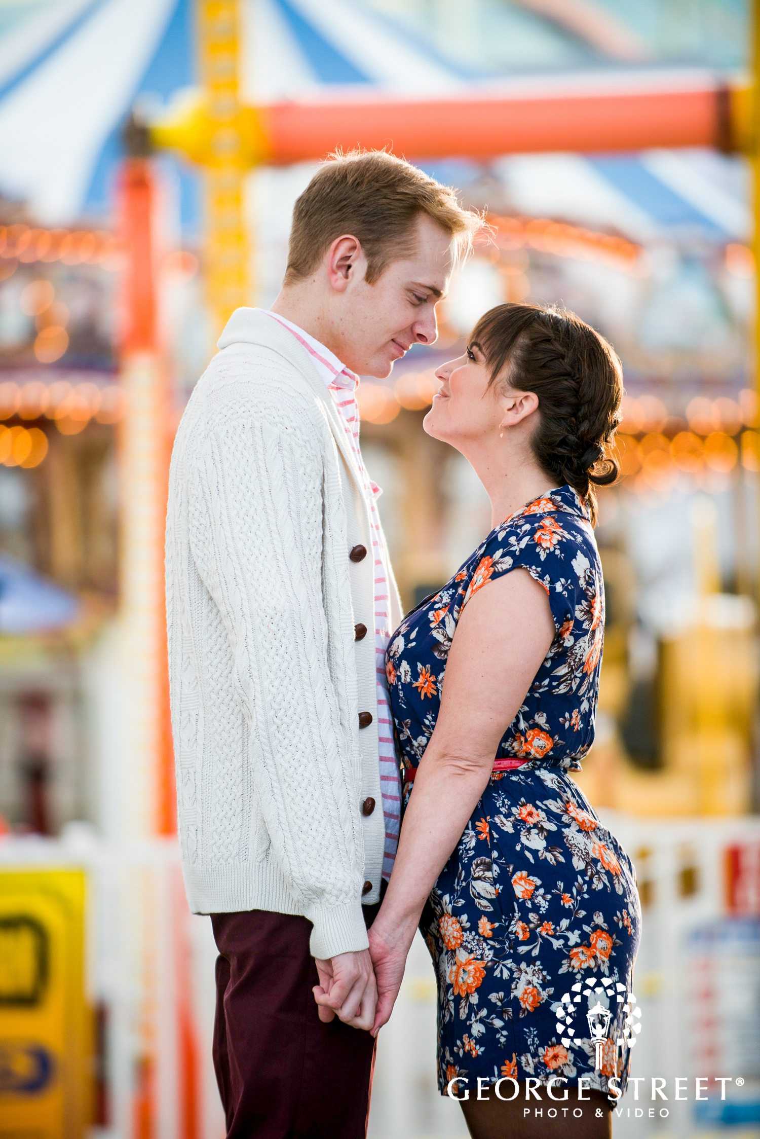 magical engagement photos at carnival