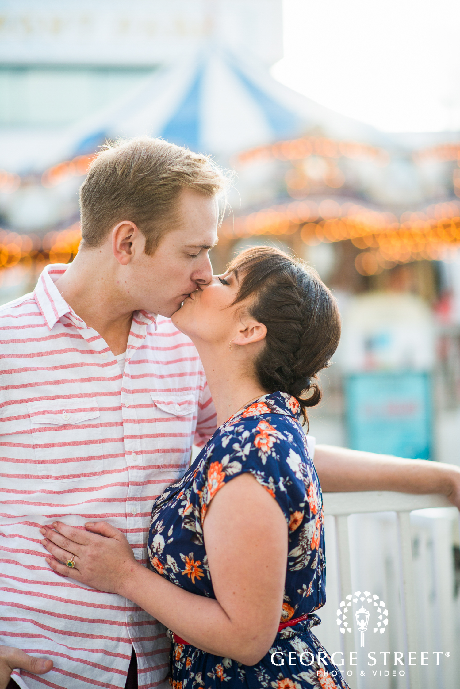 airy outdoor carnival engagement photos