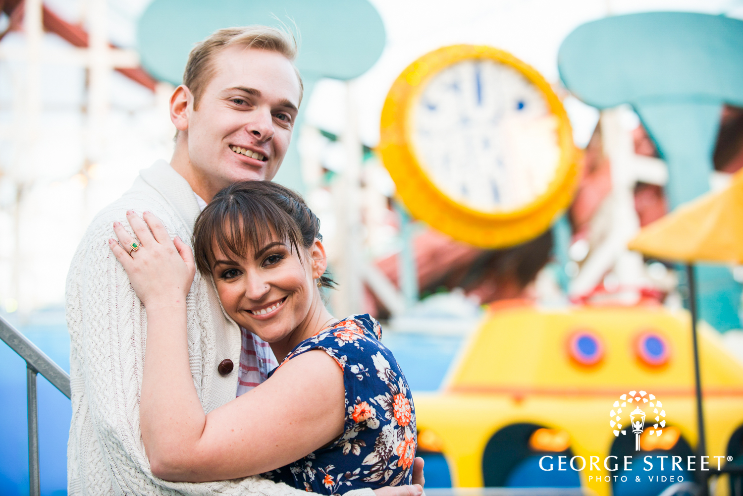 amusement park engagement session