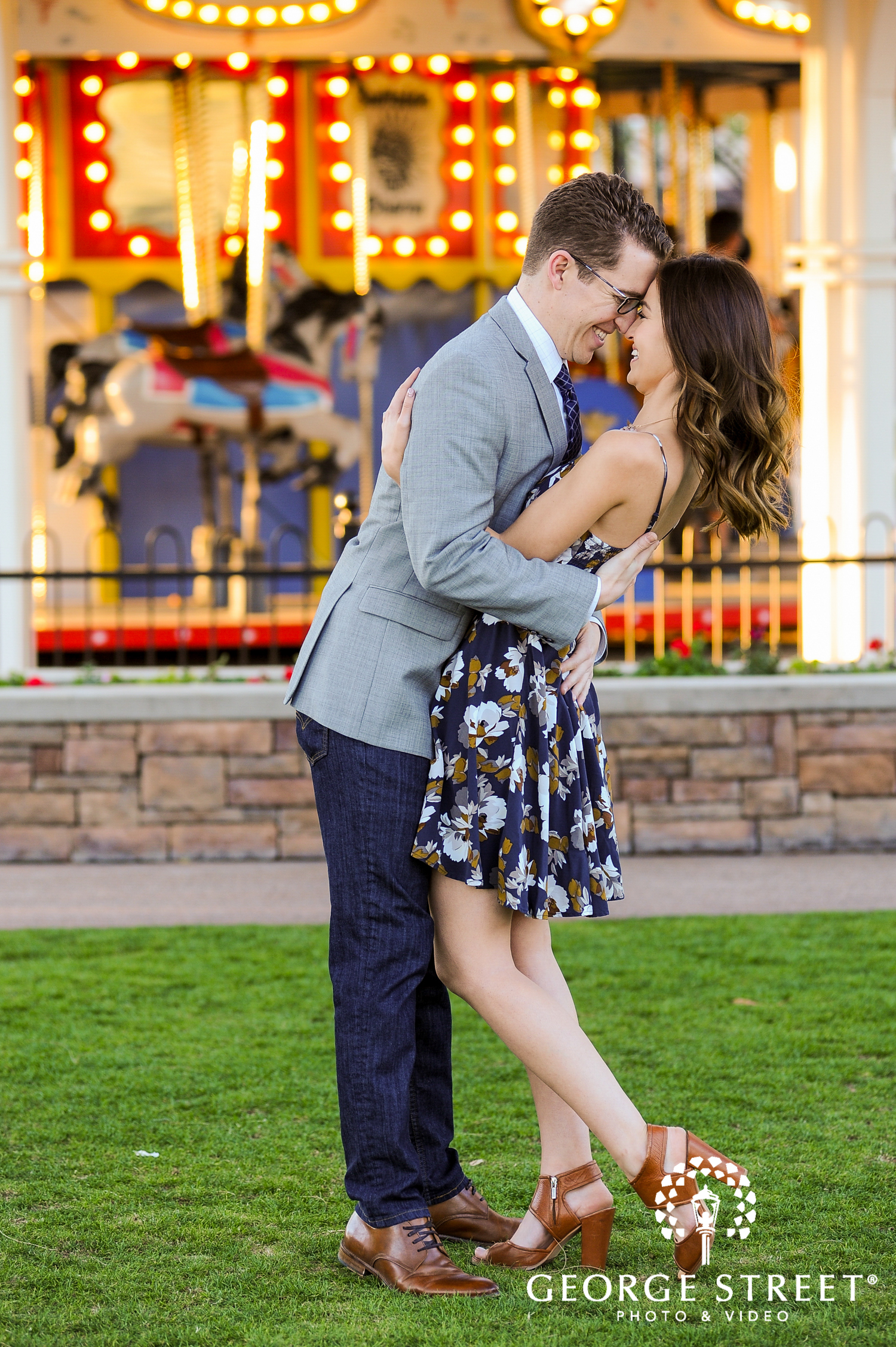 playful engagement photos
