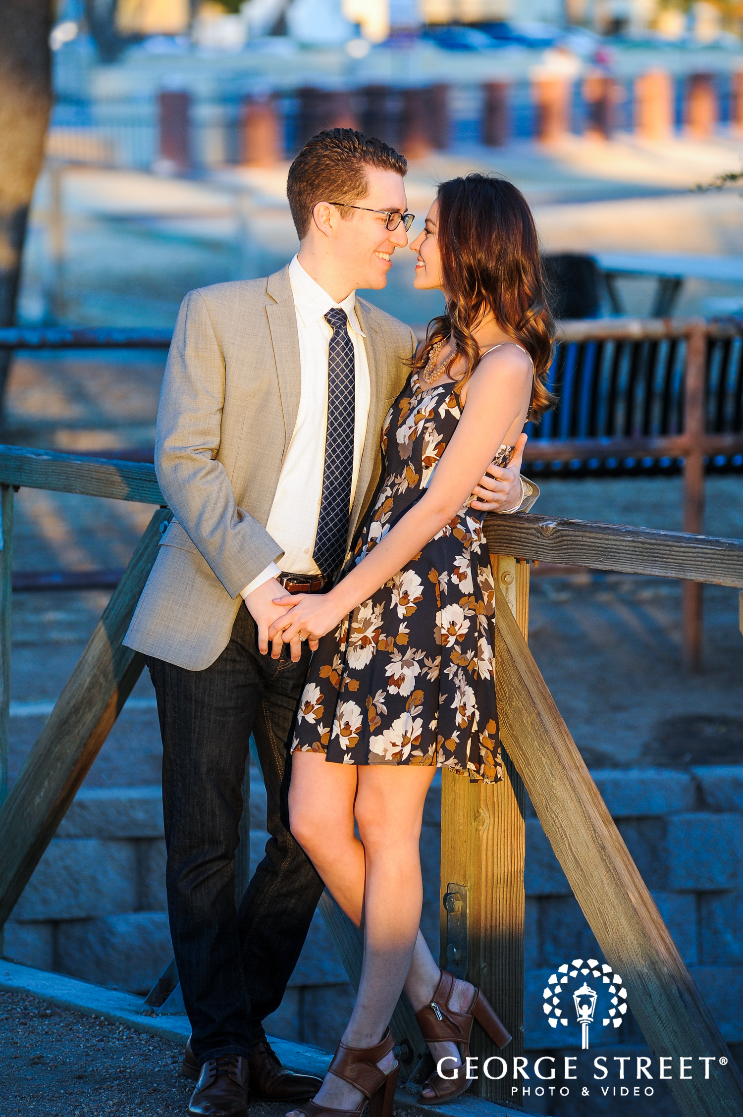 golden hour phoenix engagement photos