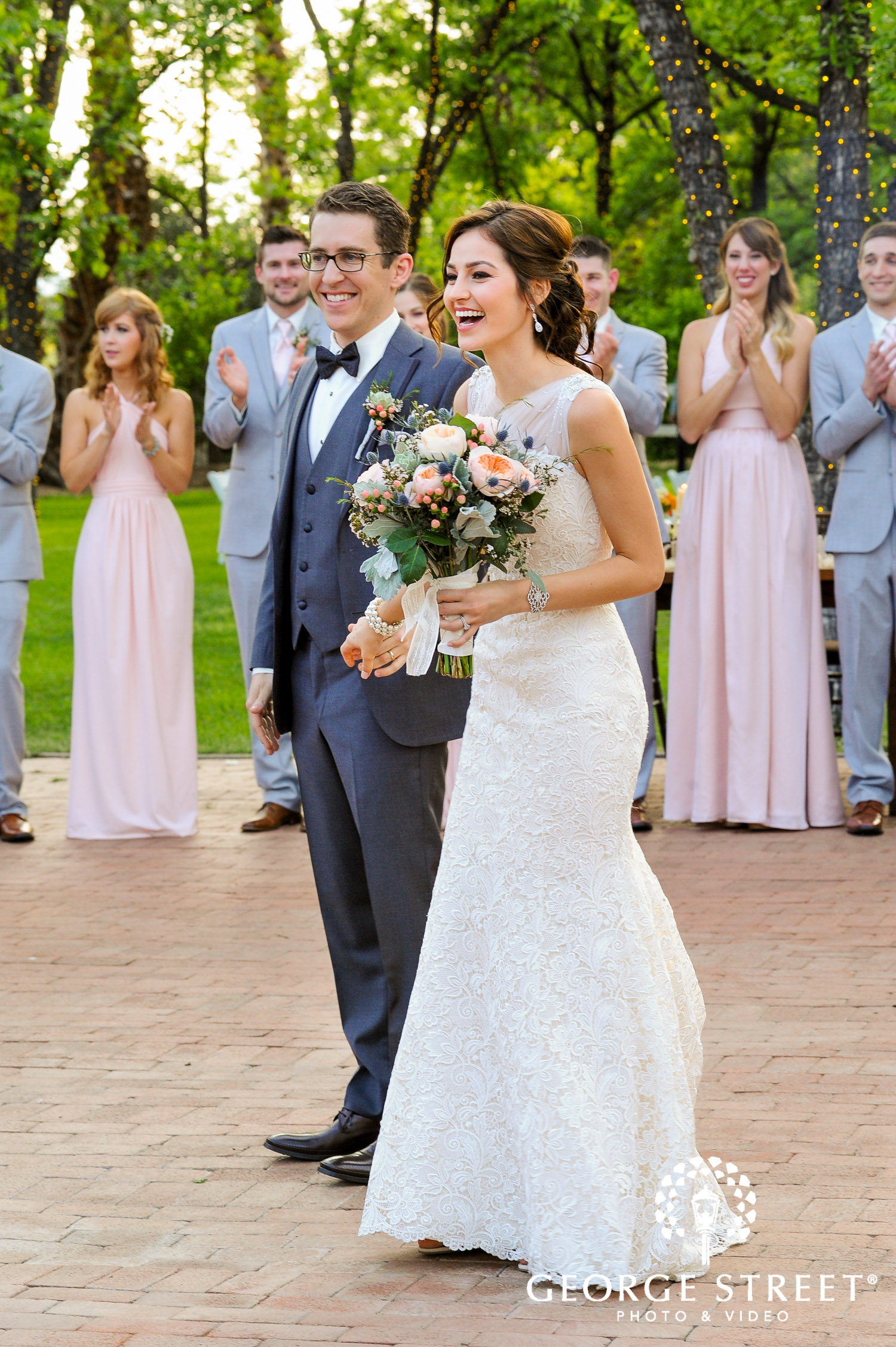 sunny summer outdoor wedding reception