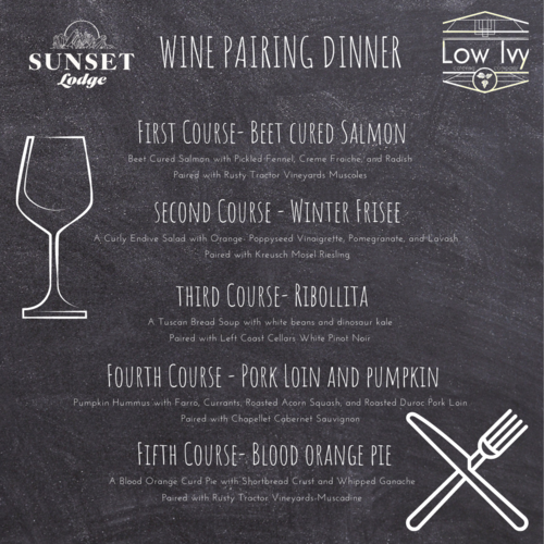 Central Arkansas Tickets FiveCourse Wine Pairing Dinner with Low Ivy Catering
