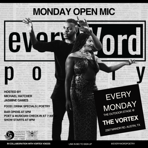 Open Mic: VORTEX Voices in Collaboration with every.Word Poetry