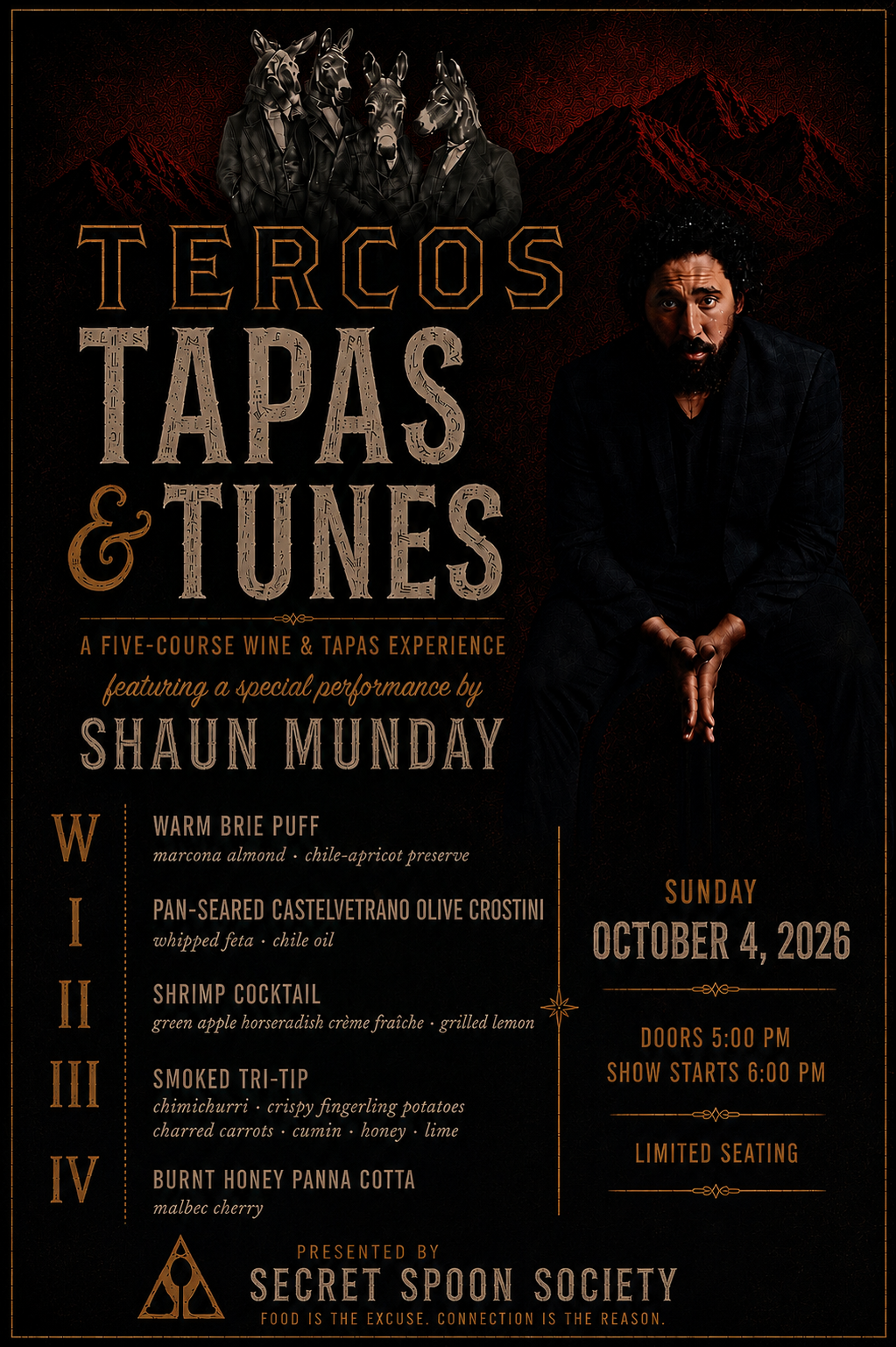 Tercos Tapas and Tunes event artwork