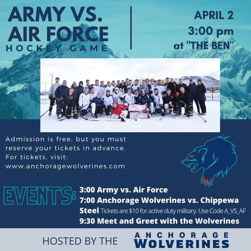 MyAlaskaTix Army vs. Air Force Hockey Game