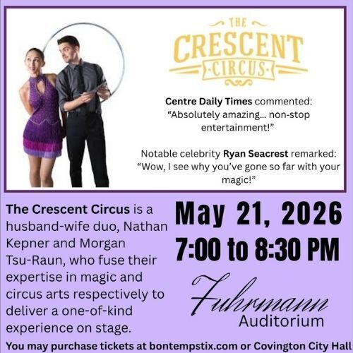 Covington Cultural Arts & Events – OnSTAGE Crescent Circus