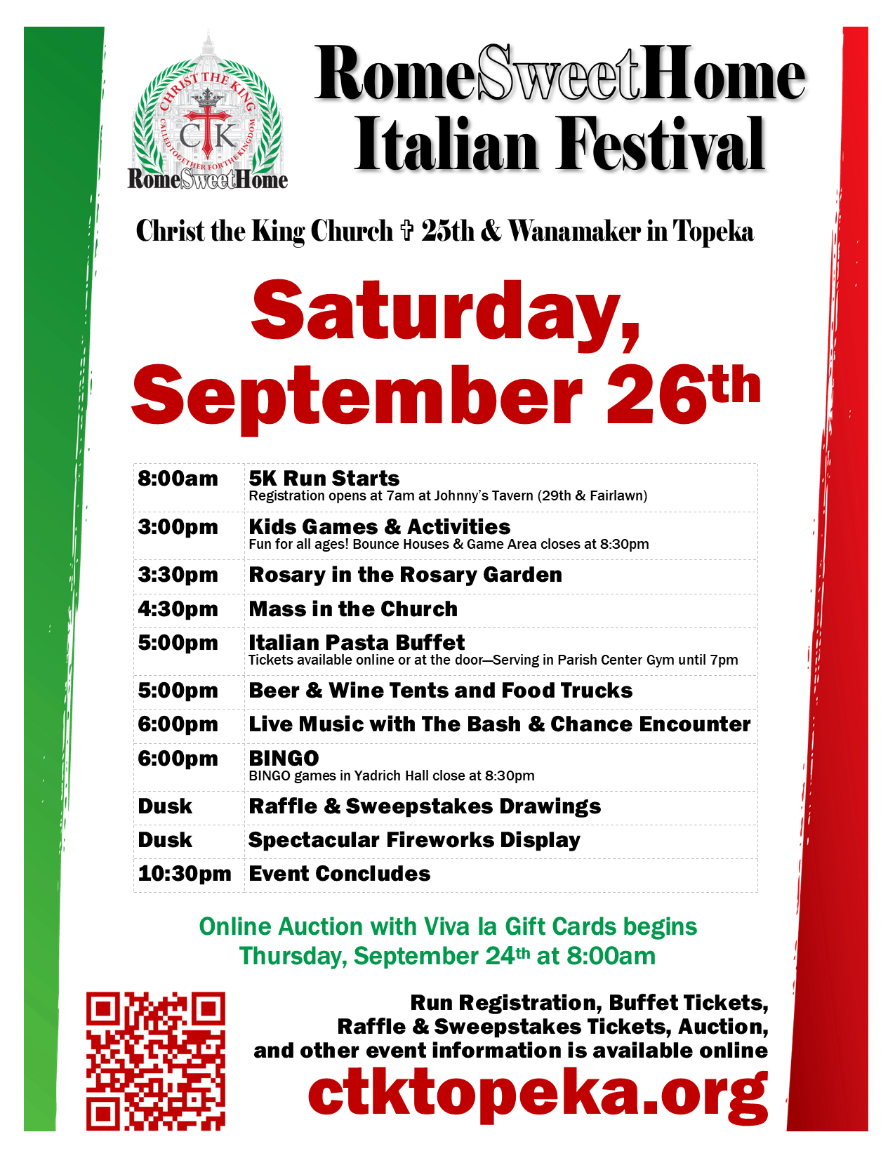 2026 Rome Sweet Home Event Flyer
