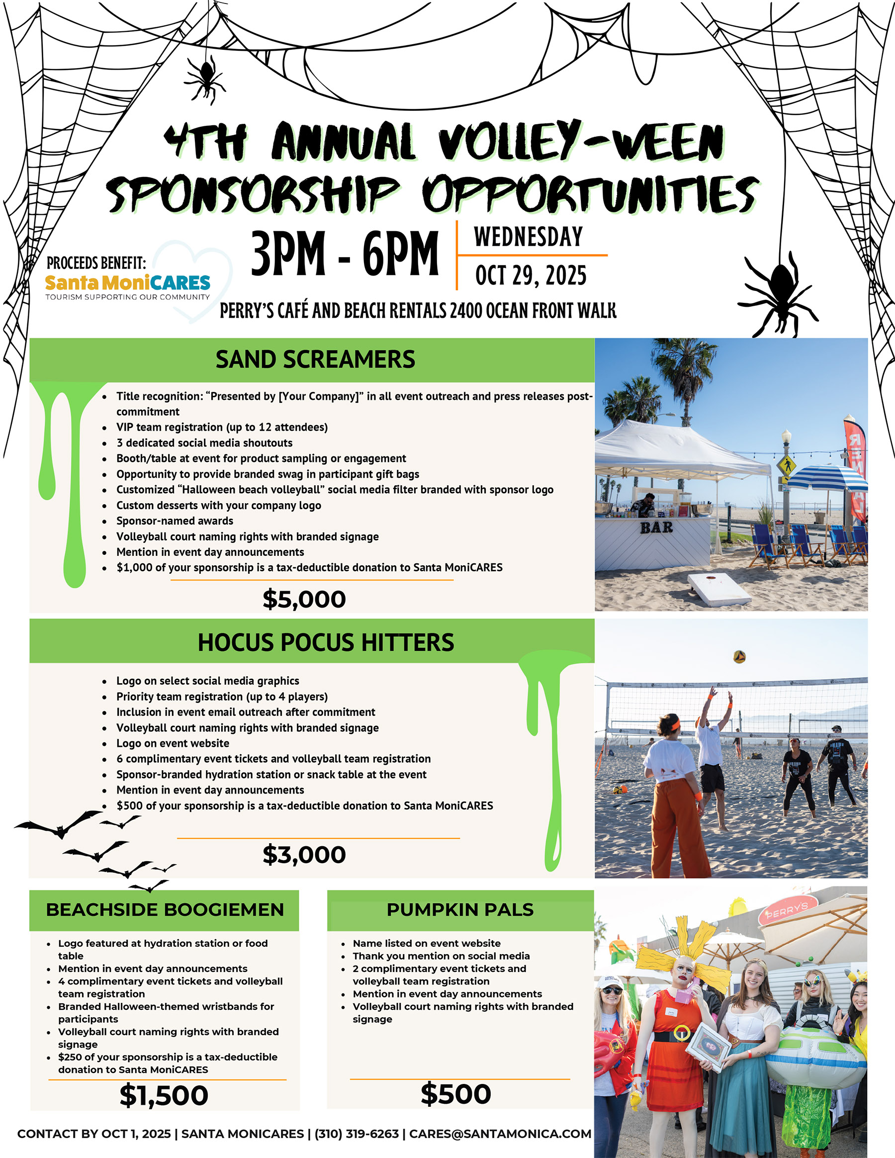 Volley-Ween Sponsor One Sheet