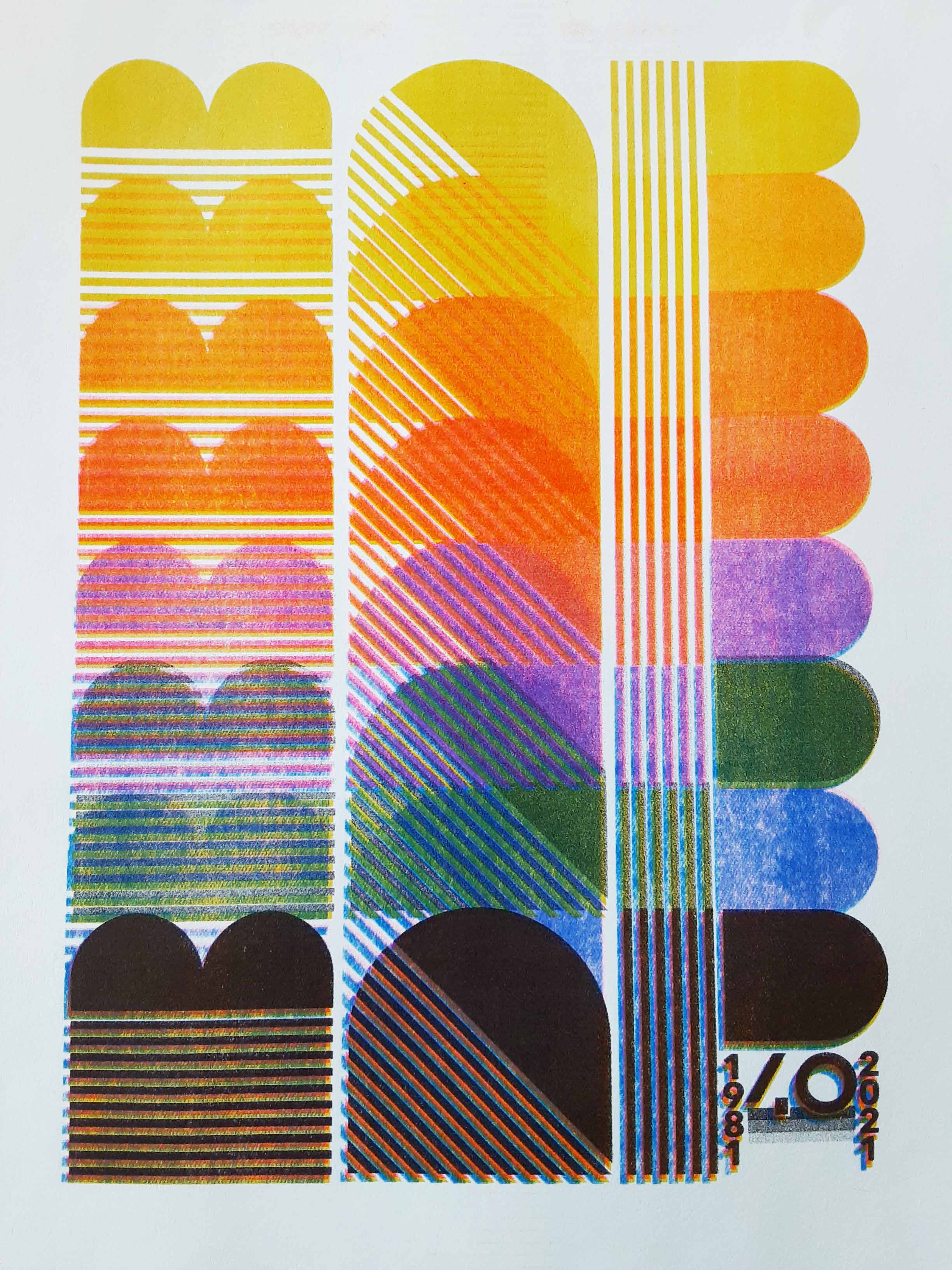 MAP 40th Risograph Print