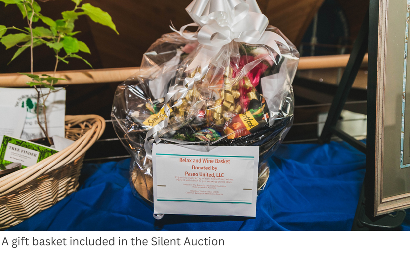 A gift basket included in the Silent Auction