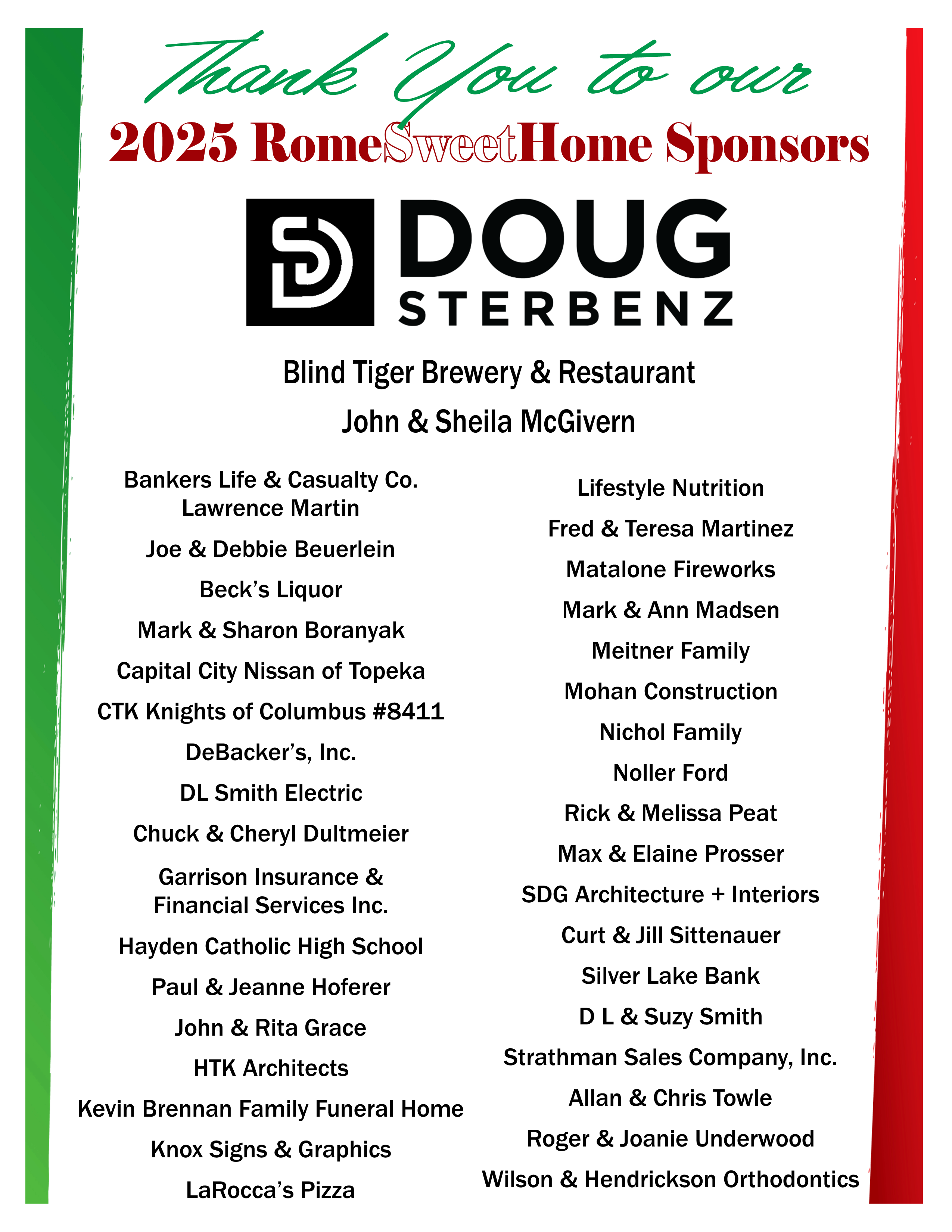 RSH 2025 Sponsor Listing