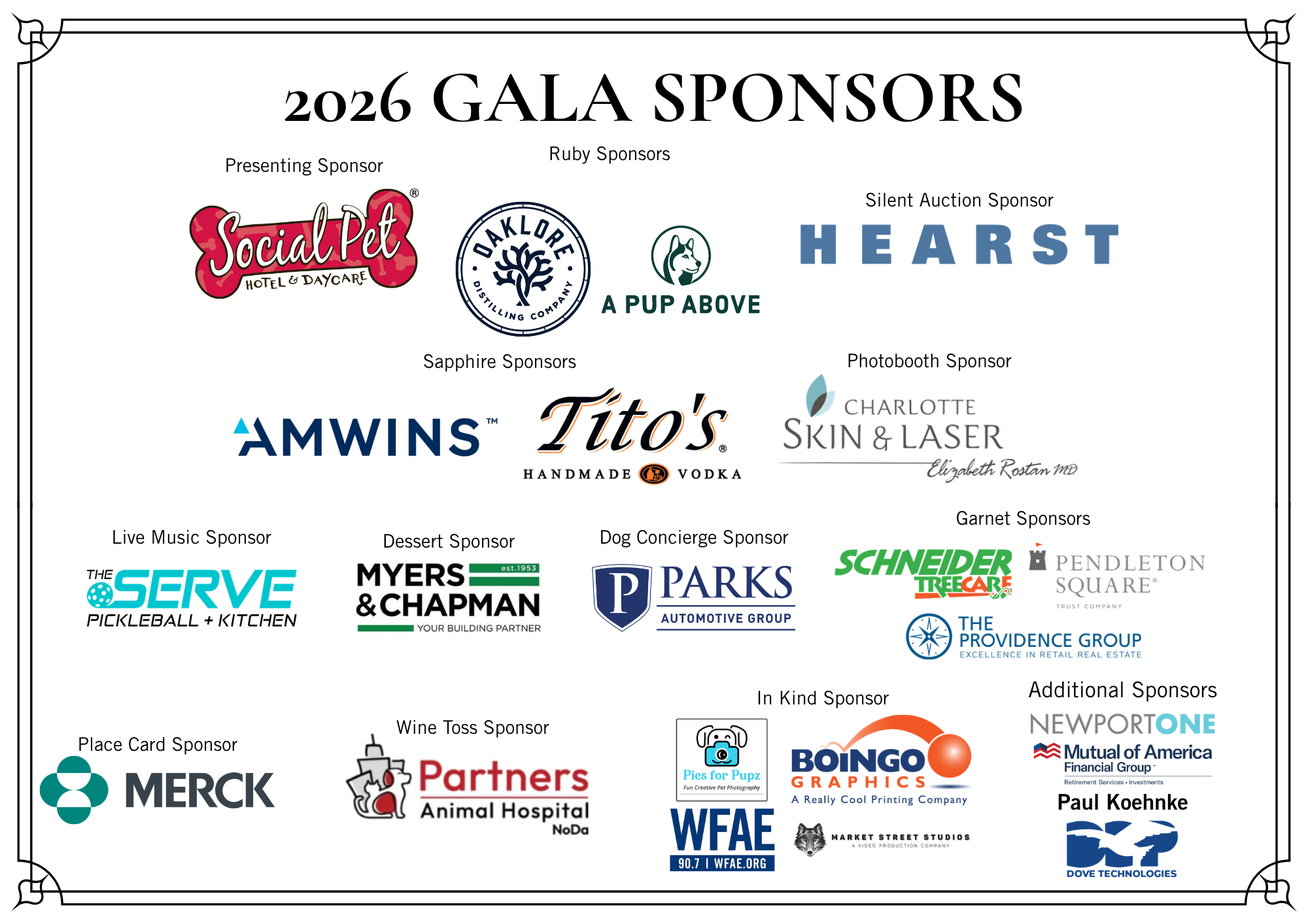2026 Gala Sponsors