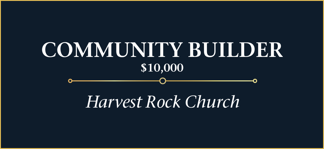 Community Builder sponsor: Harvest Rock Church