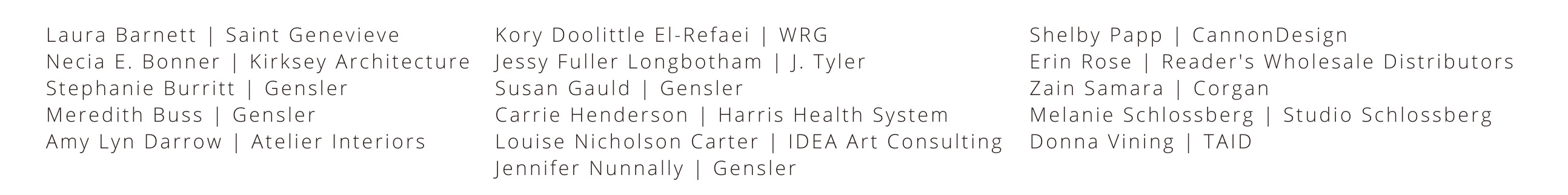 TAID Art Sale Committee Members