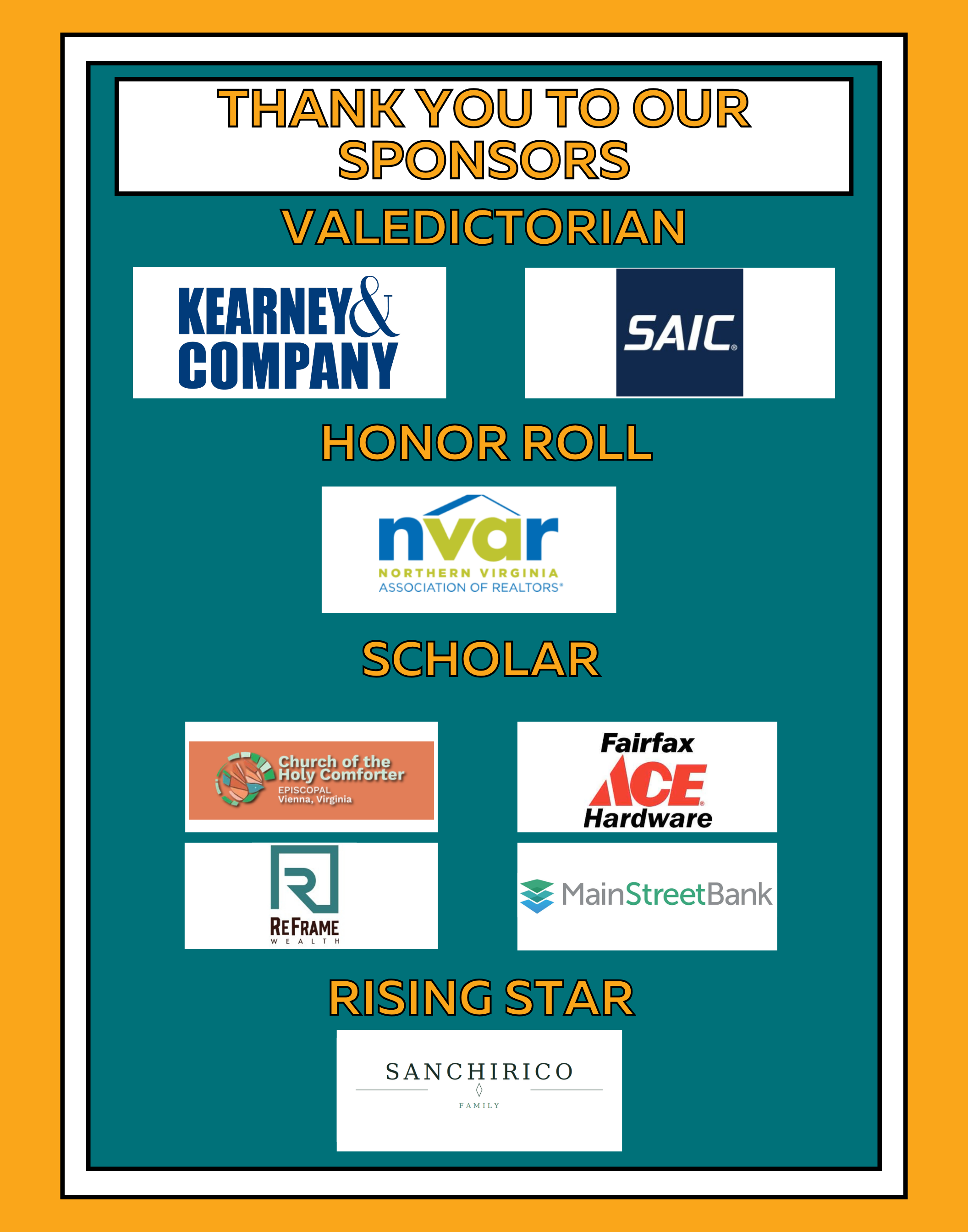 BTS 26 Sponsor Acknowledgement Sign.png Image showing Back to School Sponsors